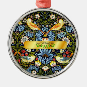 Morris - Erdbeerdieb, Frohe Weihnachten, Ornament Aus Metall