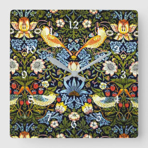 Morris - Erdbeerdieb, Quadratische Wanduhr