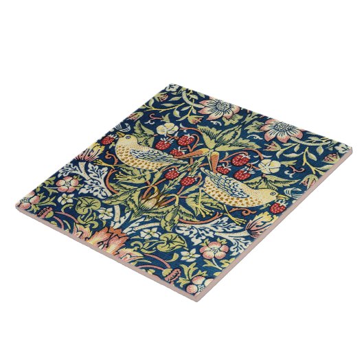 Morris - Erdbeeren-Dieb-Muster für Vögel und Blume Fliese (Seite)