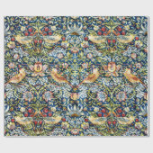 Morris - Erdbeeren-Dieb-Muster für Vögel und Blume Geschenkpapier (Flach)