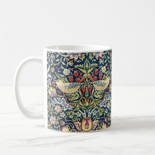 Morris - Erdbeeren-Dieb-Muster für Vögel und Blume Kaffeetasse (Links)