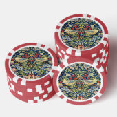Morris - Erdbeeren-Dieb-Muster für Vögel und Blume Pokerchips (Stapel)