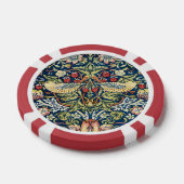 Morris - Erdbeeren-Dieb-Muster für Vögel und Blume Pokerchips (Einzeln)