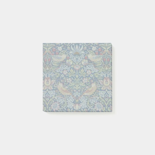 Morris - Erdbeeren-Dieb-Muster für Vögel und Blume Post-it Klebezettel (Vorderseite)