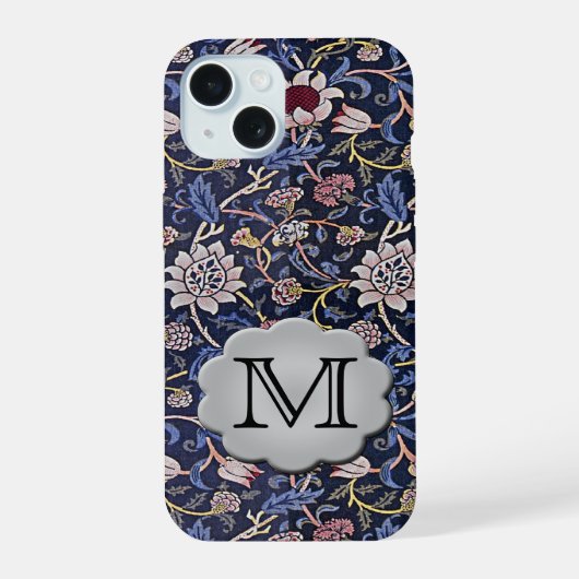 Morris Evenlode Monogramm iPhone 15 Hülle (Rückseite)
