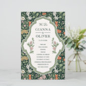 Morris Floral Garden Hochzeitsprogramm (Stehend Vorderseite)