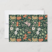 Morris Floral Garden Wedding RSVP Card Einladung (Rückseite)