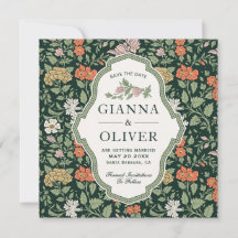 Morris Floral Garden Wedding Save the Date Card