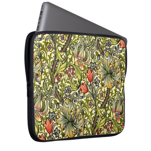 Morris Floral Lily Design Laptopschutzhülle (Vorne Rechts)
