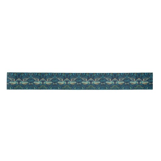 Morris - Flying Birds Floral Muster Splicing Satinband (Vorderseite)