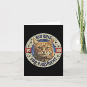 Morris für Präsident Vintage 1988 Katzenliebhaber  Karte