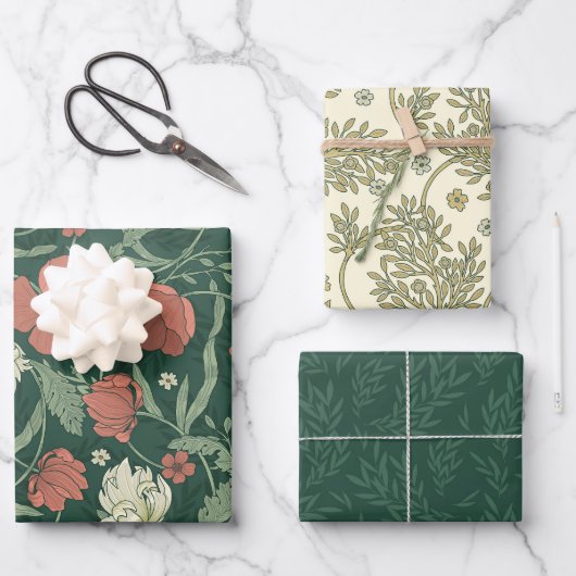 Morris Garden Floral Pattern Geschenkpapier Set (Vorderseite)