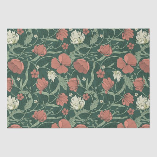 Morris Garden Floral Pattern Seidenpapier (Vorderseite)