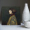 Morris Gold Green Art Nouveau Portrait Lily