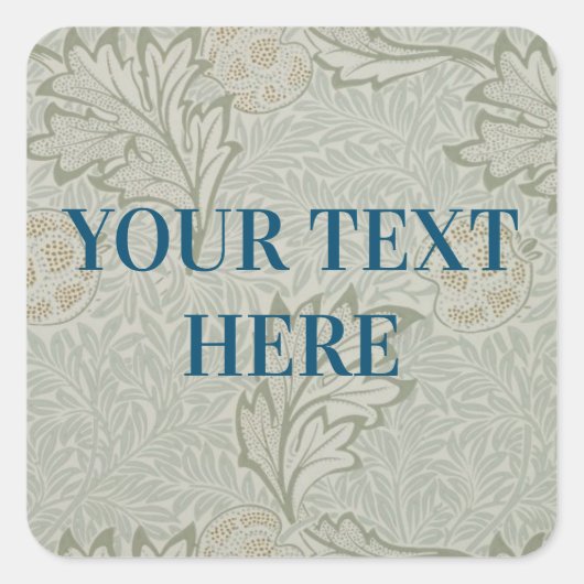 Morris-Hintergrund Quadratischer Aufkleber (Vorderseite)