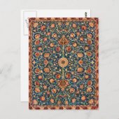 Morris - Holland Park, Vintages Teppichdesign Postkarte (Vorne/Hinten)