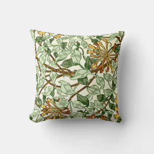 Morris - Honeysuckgrün und Gold Kissen