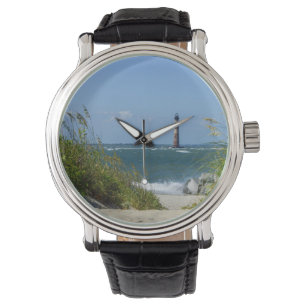 Morris-Insel-Leuchtturm-Gehweg Armbanduhr
