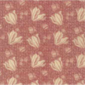Morris Inspiriert Lily Blume Botanical Red Textile Aufkleber (Vorderseite)