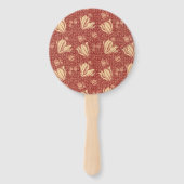 Morris Inspiriert Lily Blume Botanical Red Textile Fächer (Rückseite)