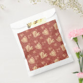 Morris Inspiriert Lily Blume Botanical Red Textile Geschenktütchen (Versiegelt)
