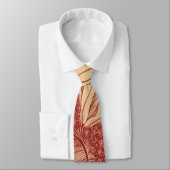 Morris Inspiriert Lily Blume Botanical Red Textile Krawatte (Gebunden)