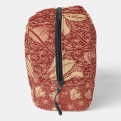 Morris Inspiriert Lily Blume Botanical Red Textile Waschbeutel (Rechts)