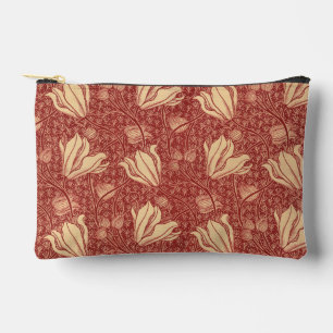 Morris Inspiriert Lily Blume Botanical Red Textile Zubehörtasche