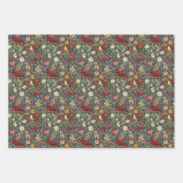 Morris Inspiriert Melange Geschenkpapier Set