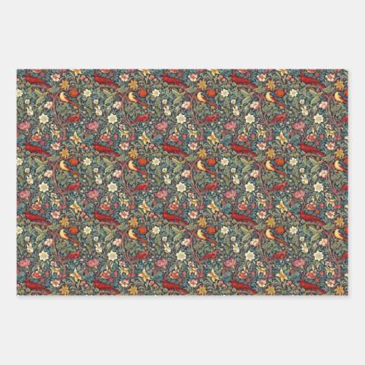 Morris Inspiriert Melange Geschenkpapier Set (Vorderseite)