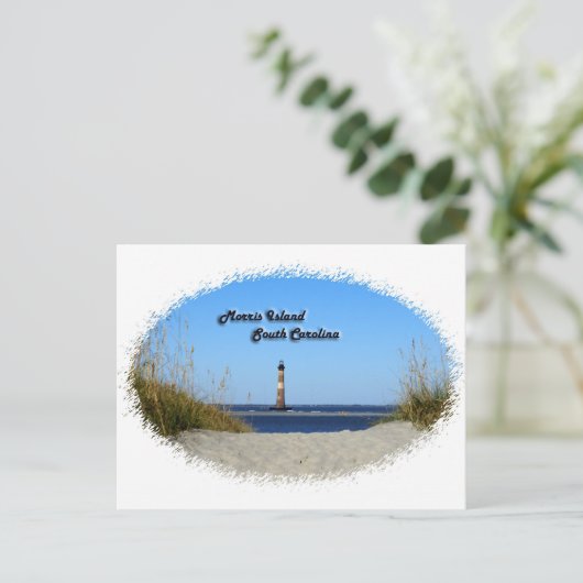 Morris Island - Leuchtturm Postkarte (Stehend Vorderseite)