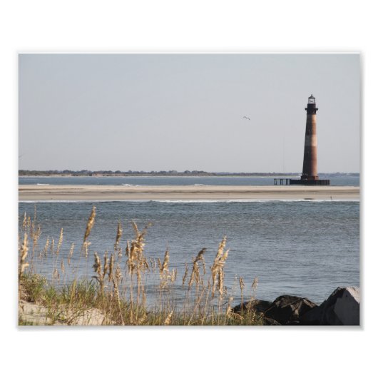 Morris Island Lighthouse, Folly Beach, Charleston Fotodruck (Vorne)