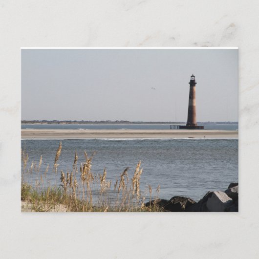 Morris Island Lighthouse, Folly Beach, Charleston Postkarte (Vorderseite)