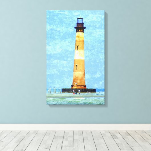 Morris Island Lighthouse Oil on Leinwand (Insitu (Holzboden))