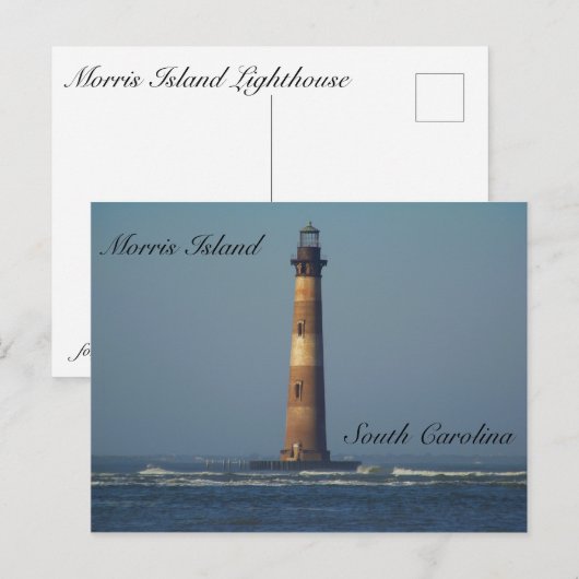 Morris Island Lighthouse Postkarte (Vorne/Hinten)