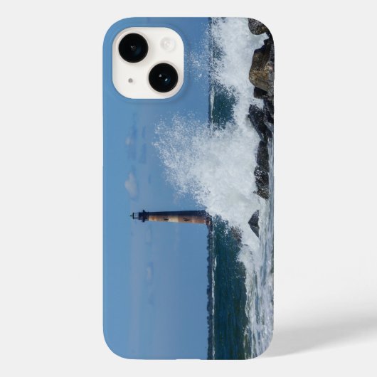 Morris Island Lighthouse Splash iPhone Case (Rückseite)
