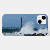 Morris Island Lighthouse Splash iPhone Case (Rückseite (Horizontal))