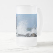 Morris Island Lighthouse Splash Mattierte Tasse (VorderseiteRechts)