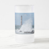Morris Island Lighthouse Splash Mattierte Tasse (Mittel)