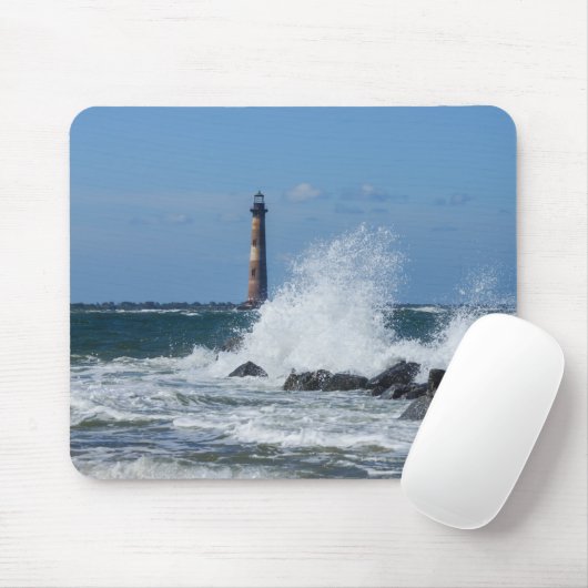Morris Island Lighthouse Splash Mousepad (Mit Mouse)