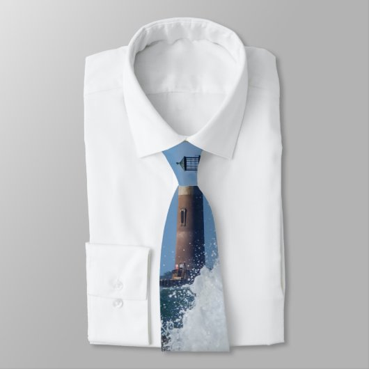 Morris Island Lighthouse Splash Neck Tie Krawatte (Gebunden)