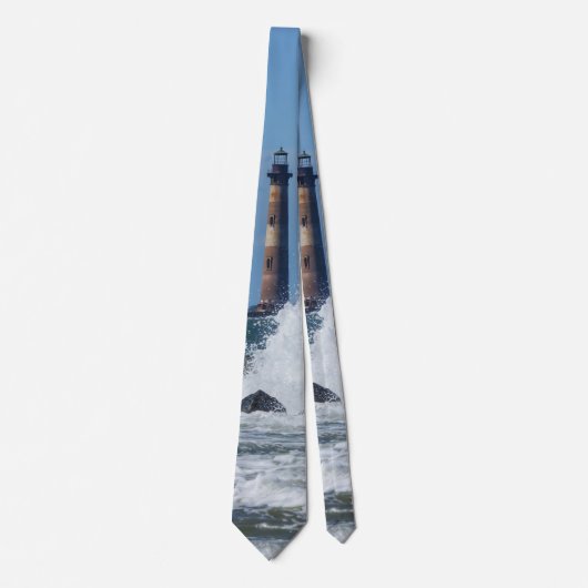 Morris Island Lighthouse Splash Neck Tie Krawatte (Vorderseite)