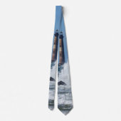 Morris Island Lighthouse Splash Neck Tie Krawatte (Rückseite)