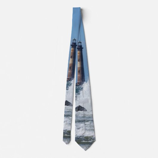 Morris Island Lighthouse Splash Neck Tie Krawatte (Rückseite)