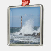 Morris Island Lighthouse Splash Ornament Aus Metall (Links)