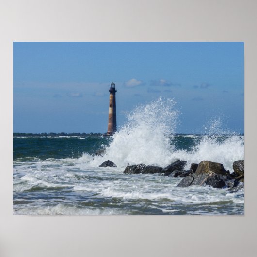 Morris Island Lighthouse Splash Poster (Vorne)