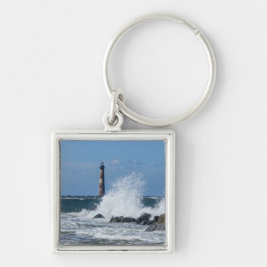Morris Island Lighthouse Splash Schlüsselanhänger (Vorne)