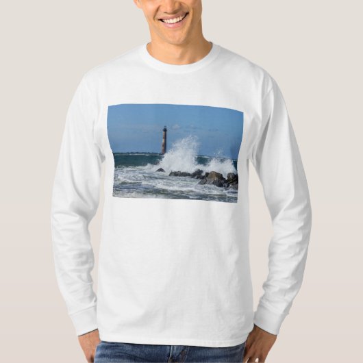 Morris Island Lighthouse Splash T-Shirt (Vorderseite)