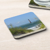 Morris Island Lighthouse Walkway Getränkeuntersetzer (Linke Seite)