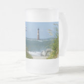 Morris Island Lighthouse Walkway Mattierte Tasse (VorderseiteRechts)